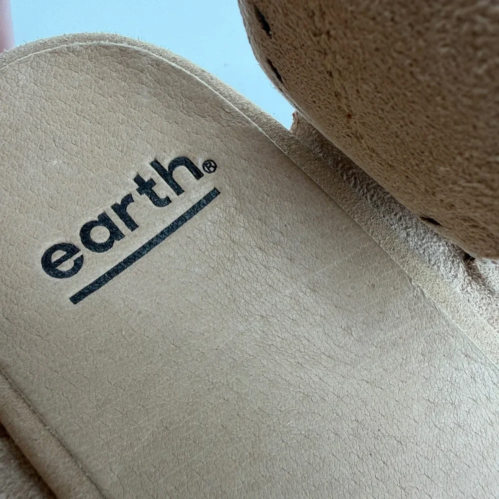 Earth Womens 11 Terra Cotta Attalea Barbados Leather Wedge Sandals Zip Up Boho